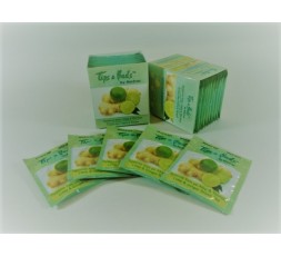 Tips & Buds πράσινο τσάι Lime Ginger κουτί 10 φακέλων