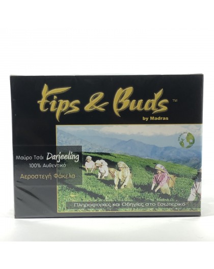 Tips & Buds Darjeeling 15 Φάκελα Μαύρο Τσάι Ινδίας