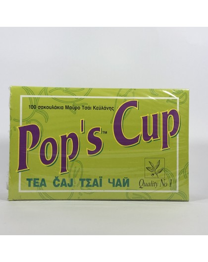 Pop's Cup 100 Σακουλάκια Μαύρο Τσάι Κεϋλάνης
